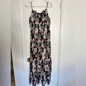 Forever 21 floral black maxi dress